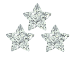 Silver Sparkle Stars superShapes Stickers
