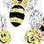 Buzzing Bumblebees Sparkle Stickers 