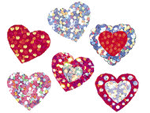 Shimmering Hearts Sparkle Stickers 