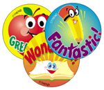 School Time (Apple) Large Round Stinky Stickers