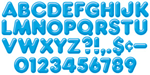 Blue 4 inch 3-D Ready Letters