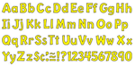 Yellow 4 inch Playful Combo Pack Ready Letters
