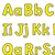 Yellow 4 inch Playful Combo Pack Ready Letters