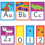 Awesome Animals Alphabet Cards (Standard Manuscript) Bulletin Board Set
