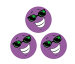 Purple Smiles (Grape) Small Round Stinky Stickers