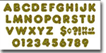 Yellow Sparkle 4 Inch Casual Ready Letters