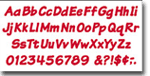 Red 4 Inch Italic Ready Letters