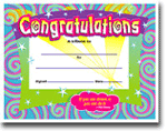 Congratulations - swirls Certificate