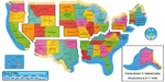 United States Map Bulletin Board Set