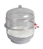 8 Inch Vacuum Dessicator - Clear Base