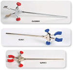 2-prong Burette Clamp With Extension Rod - Cork Coated Grips