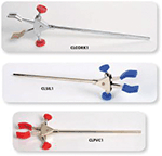 2-prong Burette Clamp With Extension Rod - Silicone Coated Grips
