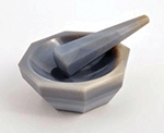 Mortar and Pestle Set - Agate Stone - Mortar O.D. 38mm