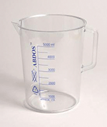 Beakers With Handle - Printed Graduations - PMP - 5000ml