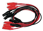 Alligator Clip Leads - 12 inch - Pack of 6 (3 Red - 3 Black)