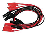 Alligator Clip Leads - 24 inch - Pack of 6 (3 Red - 3 Black)