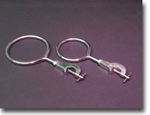 Support Rings with Clamps, Steel Rod 7 Inch